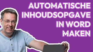 Een inhoudsopgave in Word 2025 automatisch aanmaken M365 O365  Eric van den Berg [upl. by Thistle]