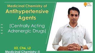 Antihypertensive Drugs Medicinal Chemistry part 3 Centrally Acting Adrenergic Drugs [upl. by Wolfgram]