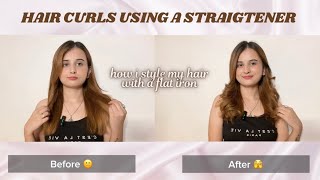 HAIR CURLS WITH A STRAIGHTENER  FLAT IRON Tips amp Tricks Included [upl. by Adnuhsed]