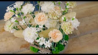 Carnation centerpiece  Flower Factor tutorial  Powered by Trendy Dianthus [upl. by Atirehs]