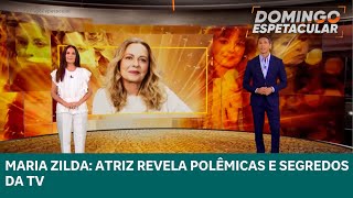 Atriz Maria Zilda fala sobre a carreira e revela os segredos da televisão  Domingo Espetacular [upl. by Asik]