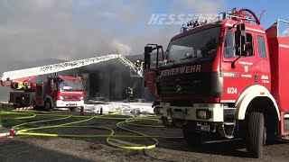 Großbrand in Homberg Efze 11072021 [upl. by Rombert488]