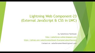 Lightning web component23 External JavaScriptjquery amp CSS in LWC [upl. by Jerol]