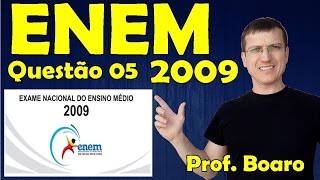 05  ENEM 2009  Física  Mecânica  Questão 05 resolvida Caderno Azul  Prof Marcelo Boaro [upl. by Hanzelin]