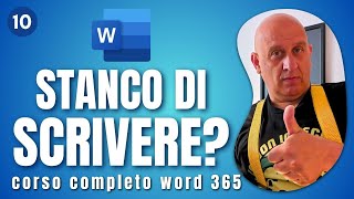 Come usare la dettatura automatica con Word 365 Italiano  Corso completo word 365 2024 [upl. by Irama]