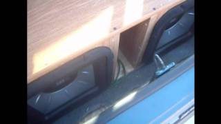 Pyle sq12s with Pyle Power Amp Big Ported Box In A Little Car [upl. by Standush]