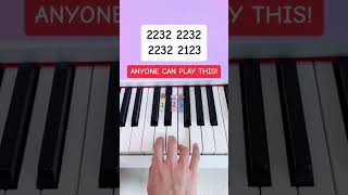 Anyone can play this🤩 easypiano pianobeginner pianotutorial [upl. by Kayle]