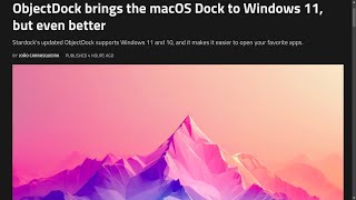 ObjectDock brings the macOS Dock to Windows 11 but even better [upl. by Malkin810]