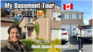 My Basement Tour in Canada🇨🇦 Rent Utilities House Tour🏠 canadalife stylehub [upl. by Jerusalem]