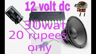 how to make simple audio amplifier circuit with 6283 ic [upl. by Wiencke848]