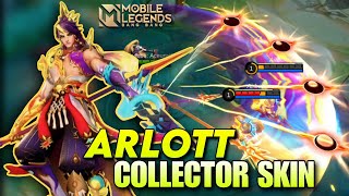 NEW ARLOTT quotAEON OF TWILIGHTquot COLLECTOR SKIN  ARLOTT COLLECTOR SKIN GAMEPLAY  MLBB SKIN [upl. by Ordnas]