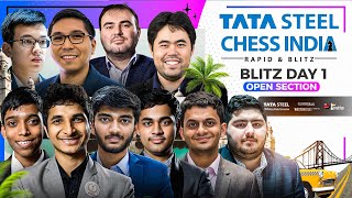 Tata Steel Chess India 2022 Open  Blitz  Day 1  Live commentary by Sagar Tania [upl. by Yttig]