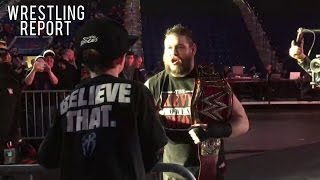 Kevin Owens Traumatizes Roman Reigns Fan WWE Budget Cuts  Wrestling Report [upl. by Basham208]