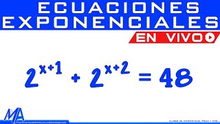 Ecuaciones Exponenciales  Introducción en vivo [upl. by Halfon]