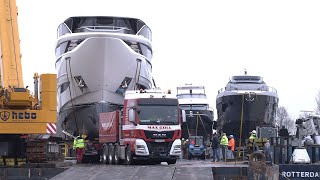 boot Düsseldorf Die grossen Yachten kommen [upl. by Nnaer15]