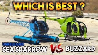 GTA 5 ONLINE  BUZZARD VS SEA SPARROW WHICH IS BEST [upl. by Annawak172]