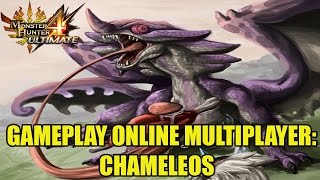 Monster Hunter 4GU  CHAMELEOS en la caserna gameplay online multijugador español [upl. by Aenea77]