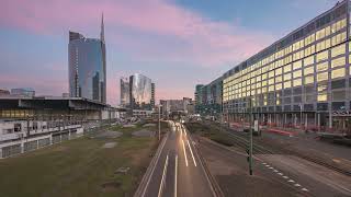 Milan Skyline from Day to Night  Timelapse  4K [upl. by Maximilian]