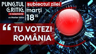 PUNCTUL CRITIC TU VOTEZI ROMÂNIA  ediția din 5 noiembrie 2024TVR1 [upl. by Lamok]