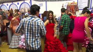 Bailando sevillanas en la feria2014 [upl. by Adnek68]