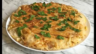 Быстрый Завтрак  Омлет в Лаваше с Сыром на Сковороде  Пирог из Лаваша  Pita with Omelet [upl. by Ransom]