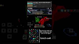 SAO Sword X Minecraft minecraft minecraftmemes gaming minecraftpe minecrafthumor foryou [upl. by Aerdnak]