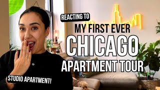 MY FIRST EVER STUDIO APARTMENT TOUR  CHICAGO [upl. by Knapp]