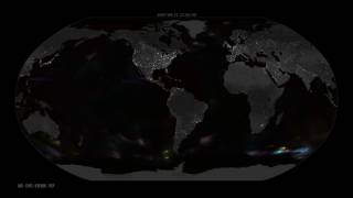 Animation of secondary microseismic sources 2003  2015 [upl. by Eruza735]