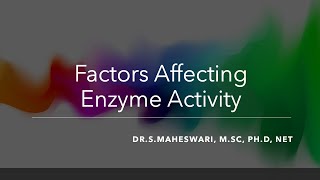 Factors affecting rates of enzyme mediated reactions [upl. by Shela664]