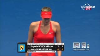 Eugenie Bouchard vs Maria Sharapova MATCH POINT Australian Open 2015 [upl. by Anaigroeg]