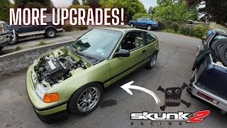 Changing out the old Engine mount insert and also installing Skunk2 Camber kit for the CRX [upl. by Ally]