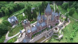 Schloss Drachenburg KönigswinterDrachenfels Kopter in Bonn Dronepicture Germany 4K [upl. by Nirrak389]