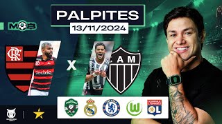 PALPITES DE FUTEBOL PARA O DIA 13 11 2024  BILHETE PRONTO QUARTOU NO MUNDO BET [upl. by Emelin]