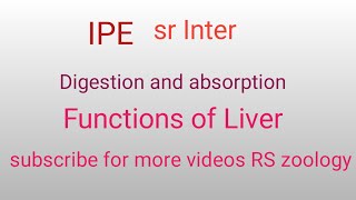 Functions of liverDigestion and Absorption [upl. by Eceerehs]