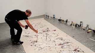 How to paint like Jackson Pollock – One Number 31 1950 – with Corey DAugustine  IN THE STUDIO [upl. by Tapes]