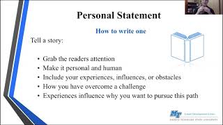 Creating a Personal Statement [upl. by Yhtommit]