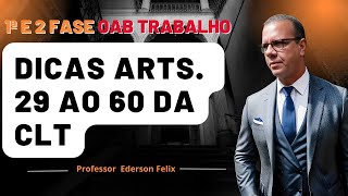 1 e 2 fase OAB Trabalho  AULA AO VIVO  Dicas [upl. by Bartolome]