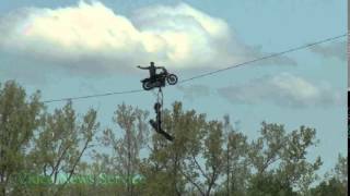 Nik Wallenda performs stunt over Darien Lake to kick off season [upl. by Livia]