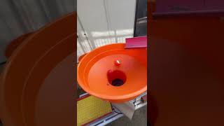 Giant orange funnel hole makes amazing water sounds marblerunhealing diy [upl. by Forbes]