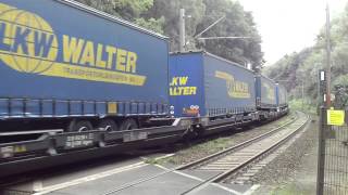 Intermodal Train LKW Walter at Venlo NL 982015 Seldom on a Sunday [upl. by Alraep]