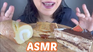 ASMR EATING PASTRIES WITH COFFEE EATING SOUNDS [upl. by Ylirama277]