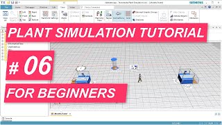 Tecnomatix Plant Simulation Tutorial 6  How to let Workers carry parts between Workplaces [upl. by Mandie717]