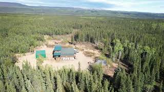 Remote Properties Alaska Home on 32 Acres in Healy Alaska The drive into the property and Aerials [upl. by Enneiviv]