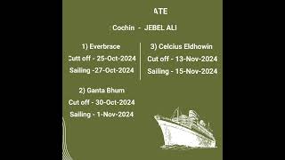 Todays21102024 SemiHusked Coconut Export rate and upcoming vessel date [upl. by Kucik]