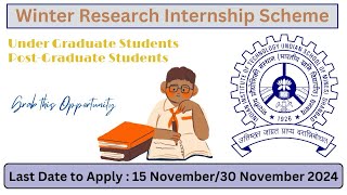 Apply Now  Research Internship 2024  IIT Dhanbad [upl. by Drarej]