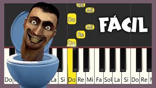 SKIBIDI TOILET  TUTORIAL DE PIANO FÁCIL  EASY PIANO TUTORIAL [upl. by Eehsar]