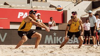 Beach Pro Tour Elite 16 Paris Interview mit EhlersWickler nach dem Spiel gegen PerusicSchweiner [upl. by Nylekcaj]