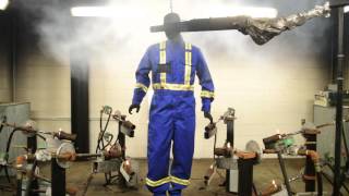 Burn Test  Flame Resistant Coveralls [upl. by Matrona]