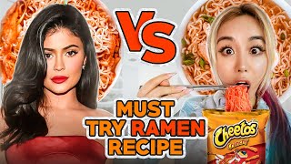 Wengie Makes Tik Tok RAMEN RECIPES Kylie Jenner vs Saweetie [upl. by Seraphine147]