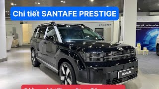 Chi tiết HYUNDAI SANTAFE 25 Prestige màu ĐEN  Giá lăn bánh tháng cuối GIẢM THUẾ [upl. by Glori]